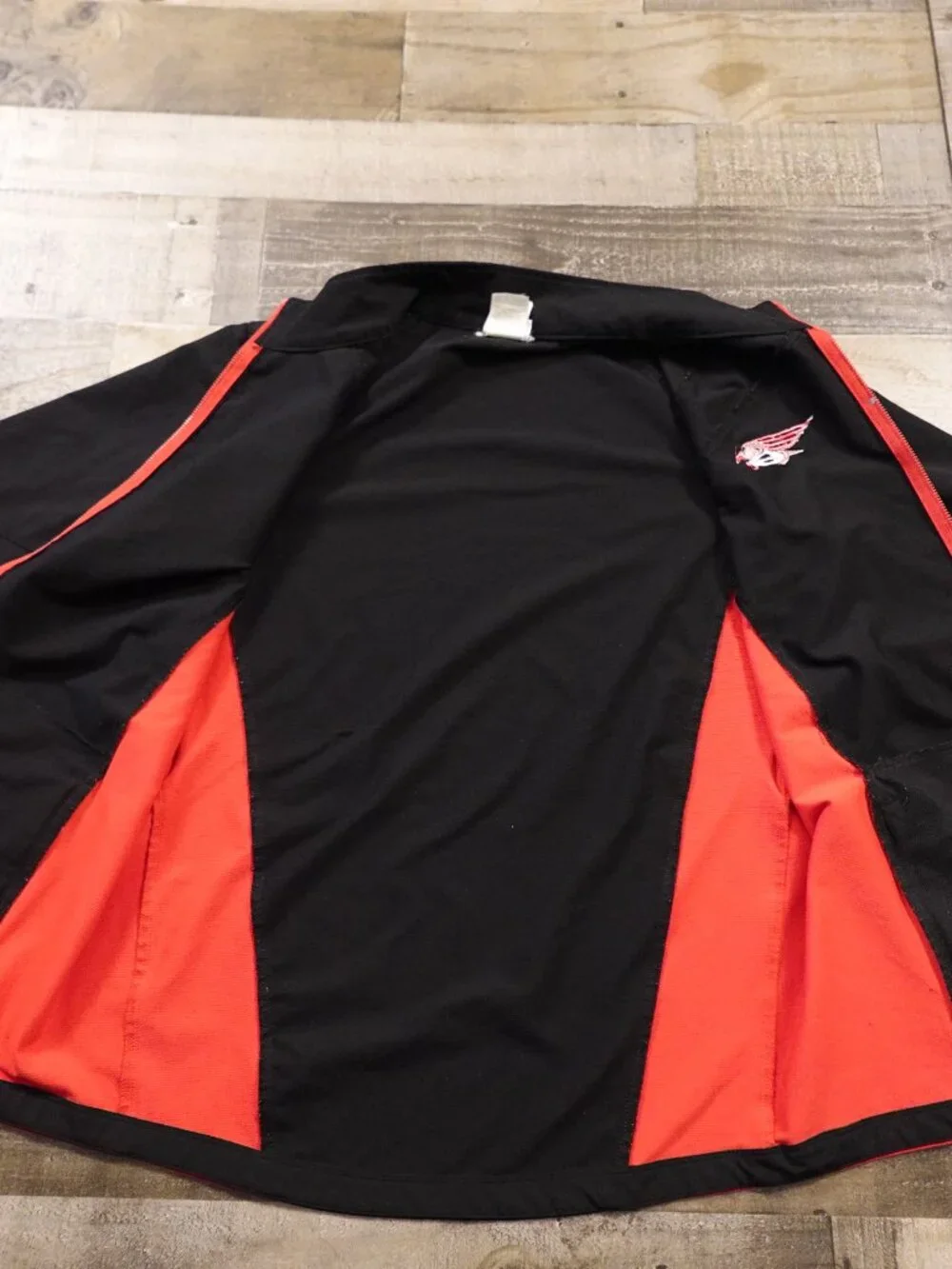 Speedo‎ Full Zip Team Jacket Men’s Large Black Red Athletic Track Swim